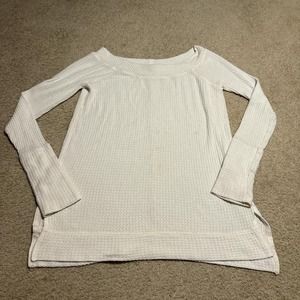 We the Free long white waffle knit sweater size M